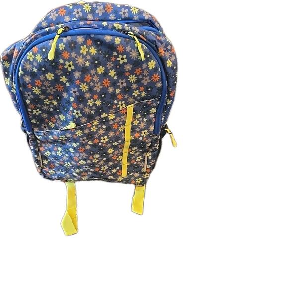 Embark 23L" Softside Reflective Floral Print Backpack with Laptop Sleeve 3 Zip - Picture 7 of 8